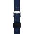 MORELLATO Stintino Water Resistant Watch Strap 22-20mm Black Rubber & Blue Fabric Silver Buckle A01X6082E35064CR22 - 1