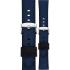 MORELLATO Stintino Water Resistant Watch Strap 22-20mm Black Rubber & Blue Fabric Silver Buckle A01X6082E35064CR22 - 0