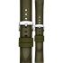 MORELLATO Stintino Water Resistant Watch Strap 22-20mm Olive Green Rubber & Fabric Silver Buckle A01X6082E35073CR22 - 0