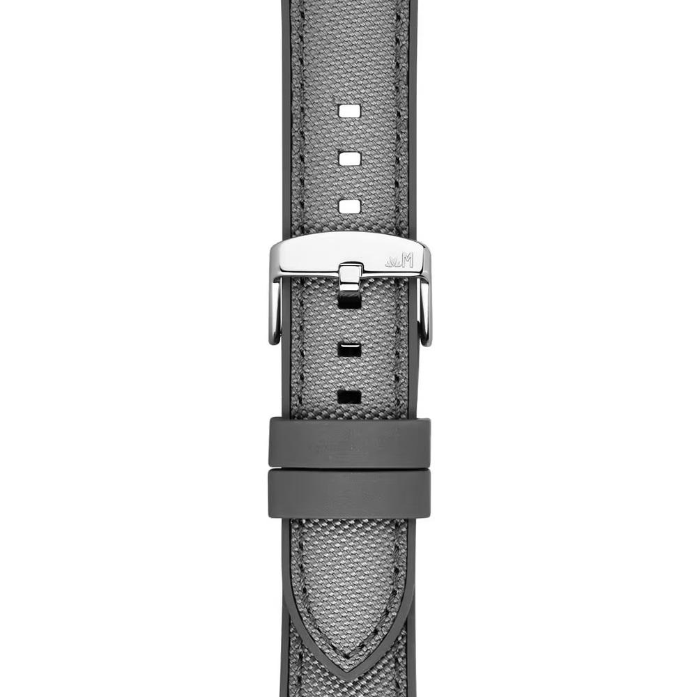 MORELLATO Stintino Water Resistant Watch Strap 20-18mm Grey Rubber & Fabric Silver Buckle A01X6082E35093CR20