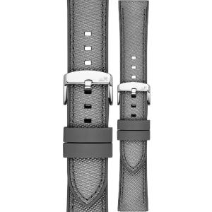 MORELLATO Stintino Water Resistant Watch Strap 20-18mm Grey Rubber & Fabric Silver Buckle A01X6082E35093CR20 - 59613