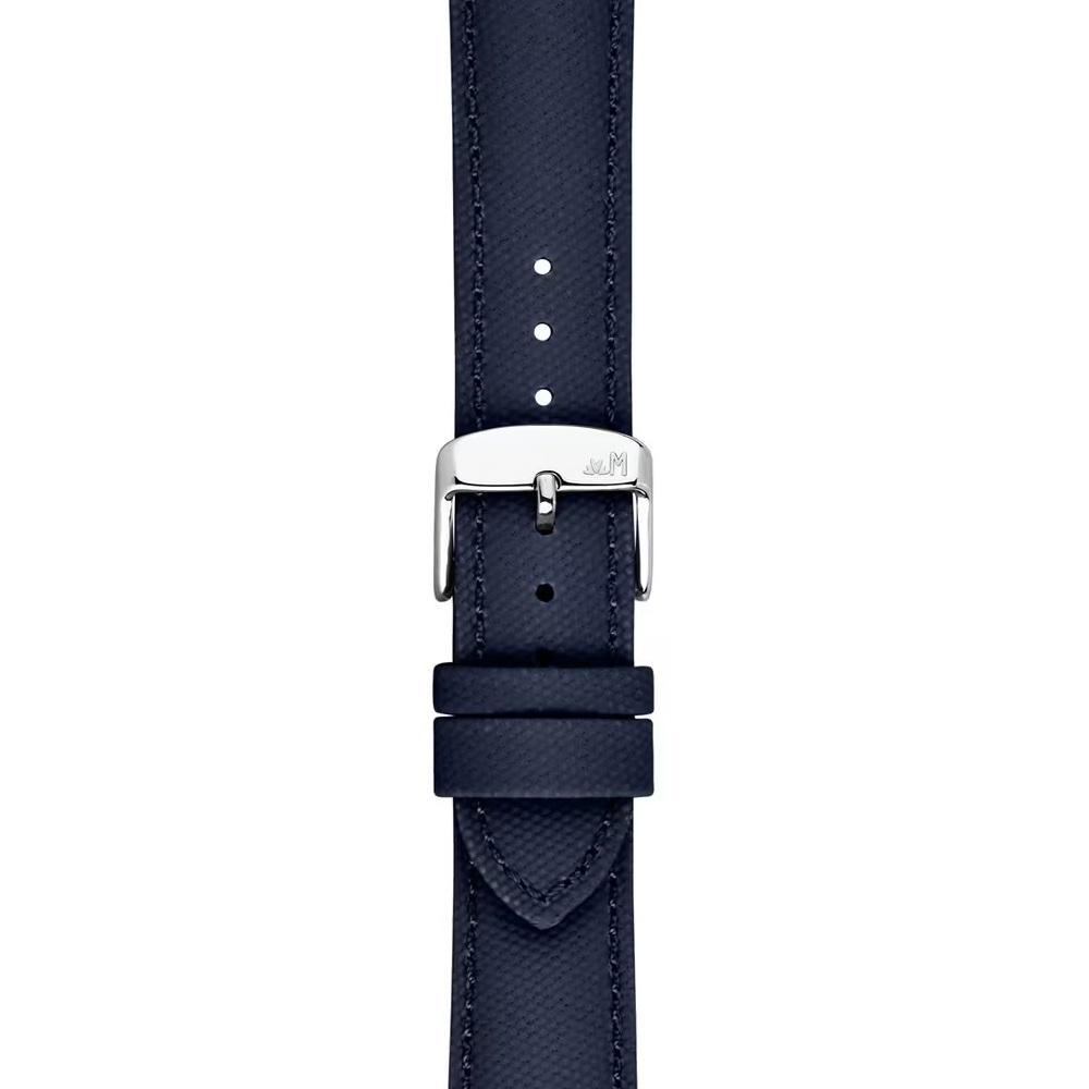 MORELLATO Ponza Water Resistant Watch Strap 18-16mm Navy Blue Recycled Fabric Silver Buckle A01X6083E36062CR18