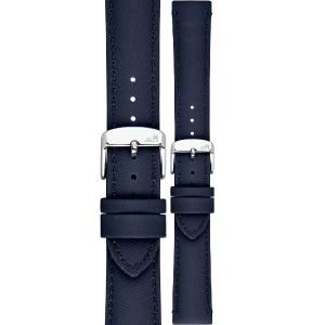 MORELLATO Ponza Water Resistant Watch Strap 18-16mm Navy Blue Recycled Fabric Silver Buckle A01X6083E36062CR18 - 59479