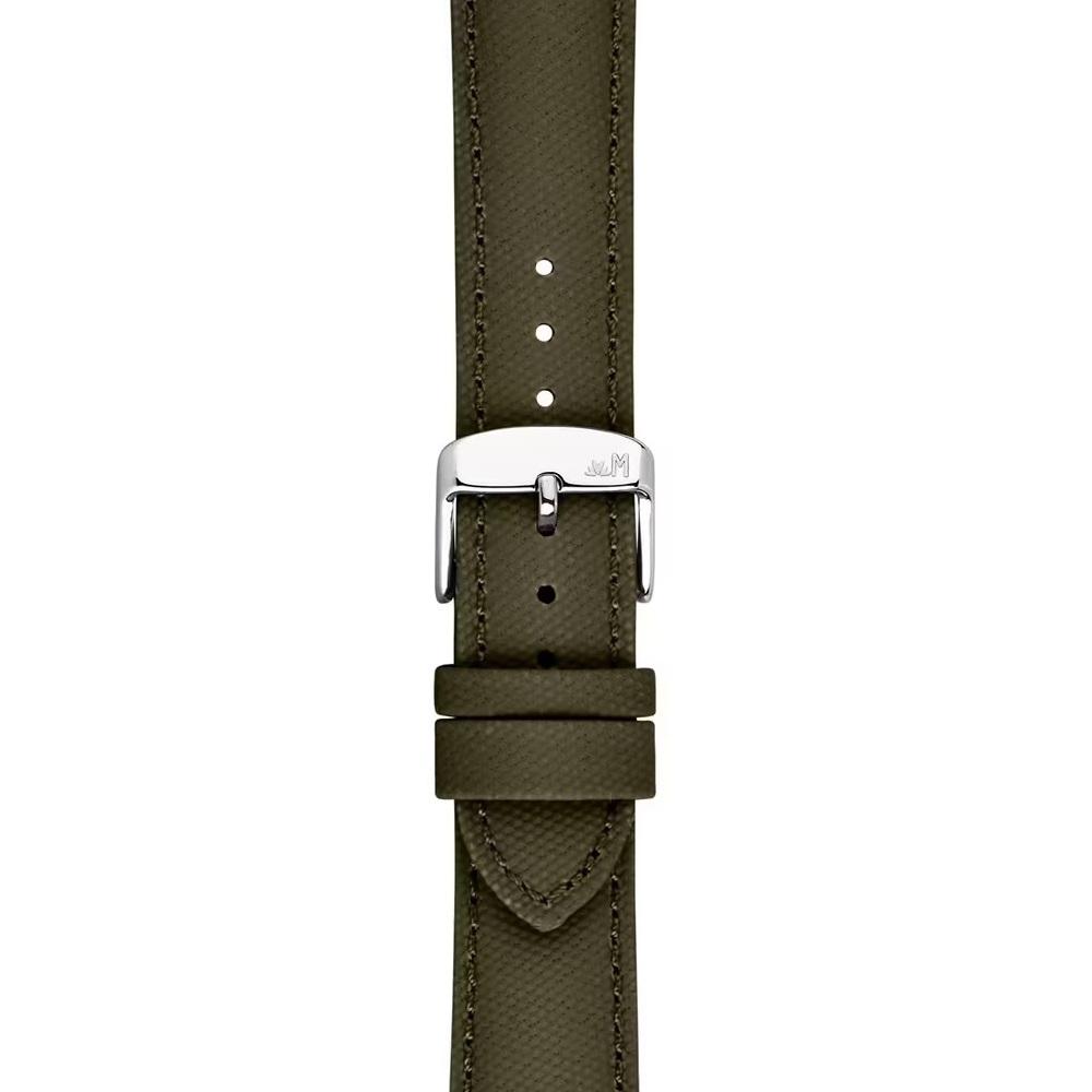 MORELLATO Ponza Water Resistant Watch Strap 18-16mm Olive Green Recycled Fabric Silver Buckle A01X6083E36073CR18