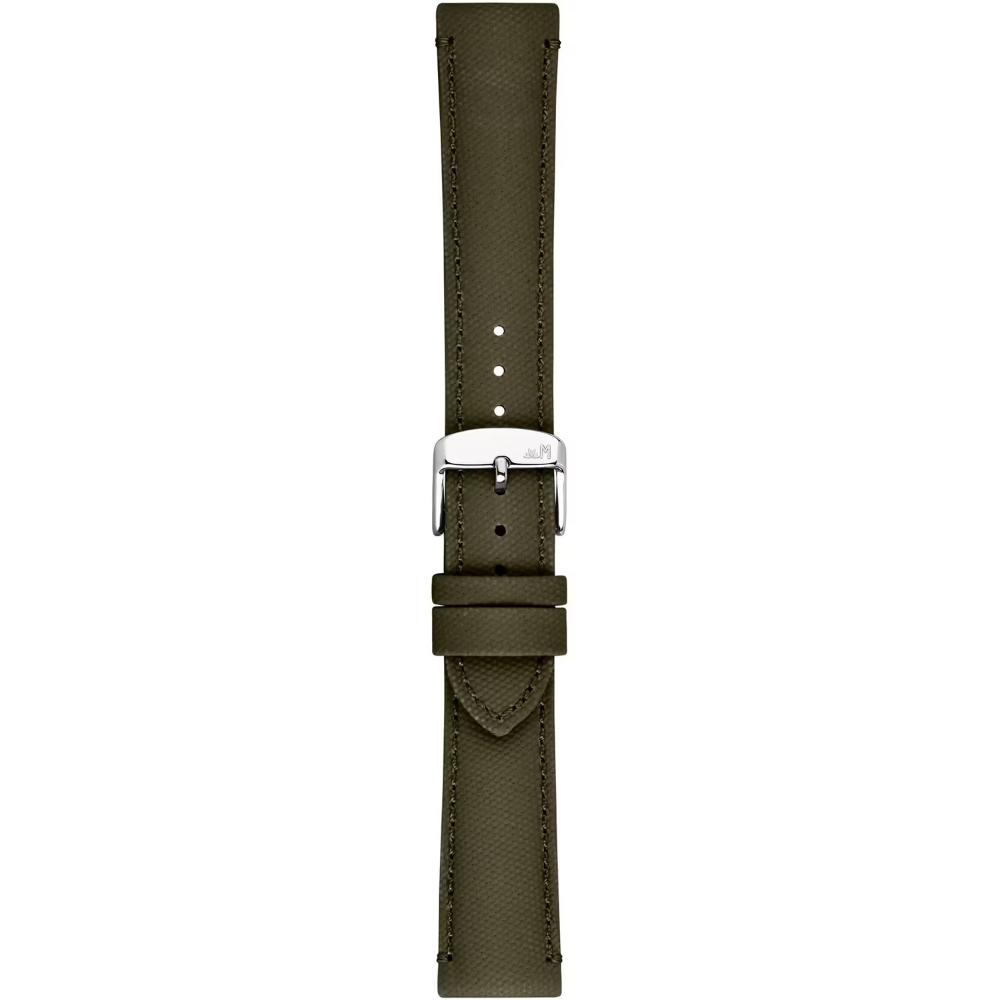 MORELLATO Ponza Water Resistant Watch Strap 18-16mm Olive Green Recycled Fabric Silver Buckle A01X6083E36073CR18
