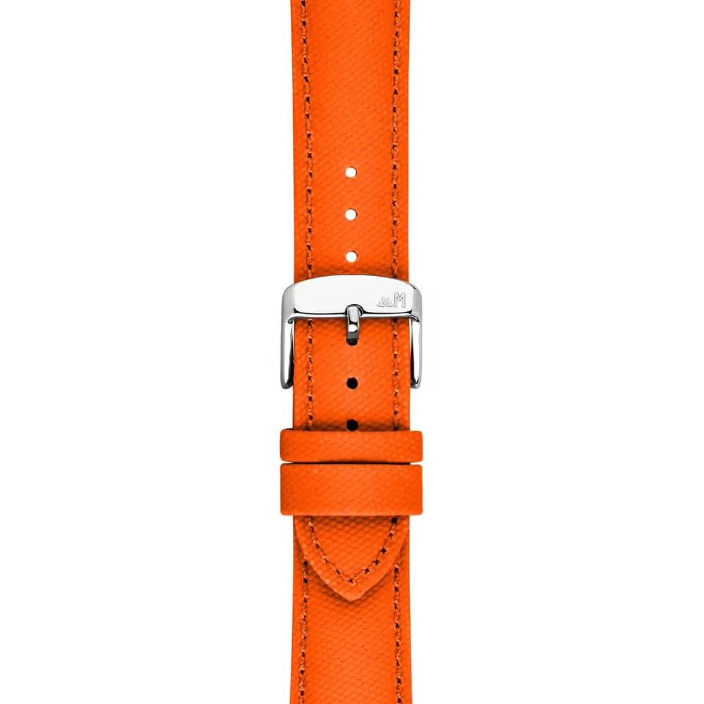 MORELLATO Ponza Water Resistant Watch Strap 22-20mm Orange Recycled Fabric Silver Buckle A01X6083E36086CR22