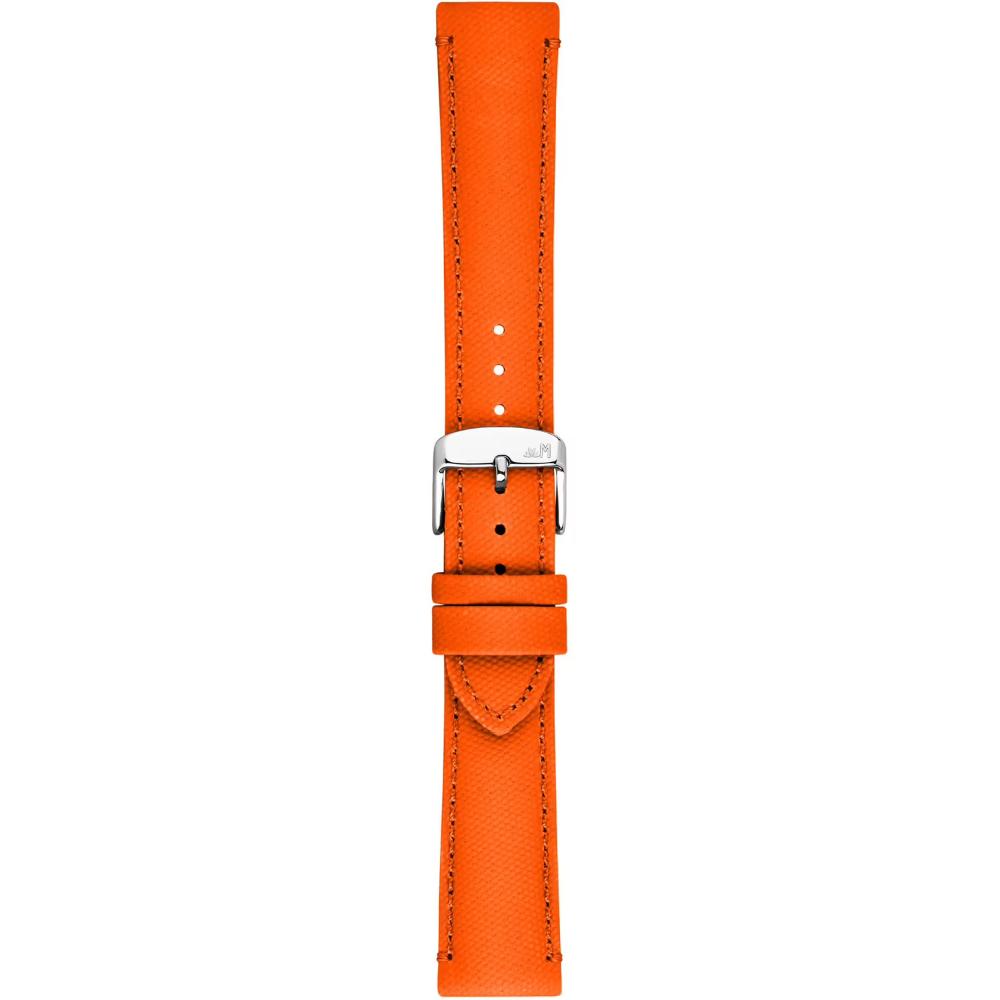 MORELLATO Ponza Water Resistant Watch Strap 22-20mm Orange Recycled Fabric Silver Buckle A01X6083E36086CR22