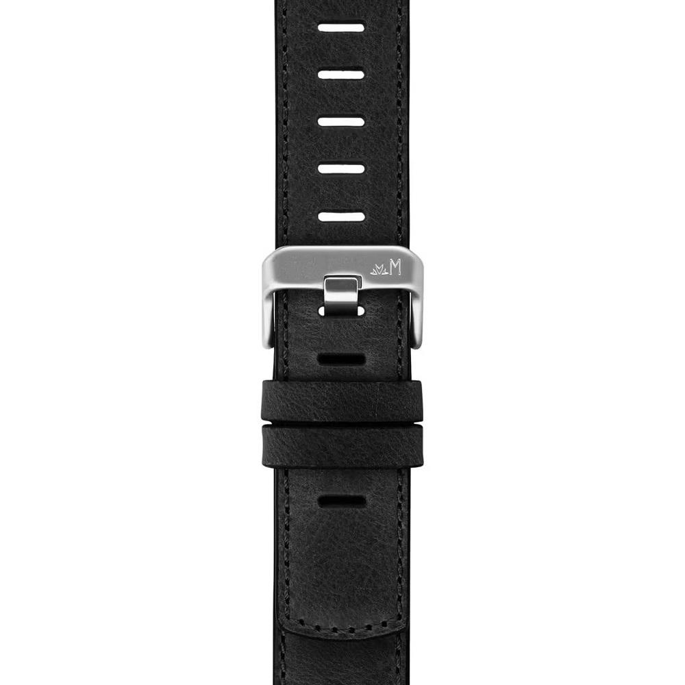 MORELLATO Bit Watch Strap 20mm Black Calf Leather Silver Hardware A01X6084E39019SB20