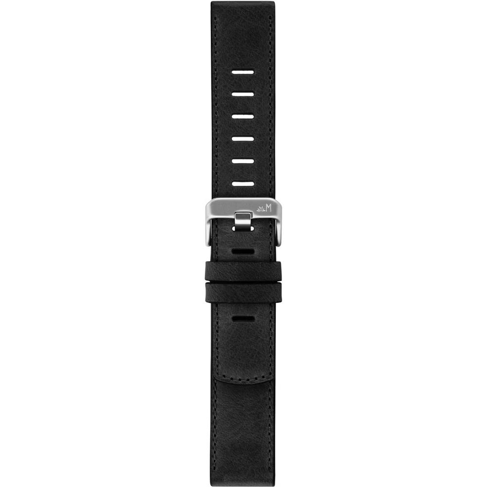 MORELLATO Bit Watch Strap 20mm Black Calf Leather Silver Hardware A01X6084E39019SB20
