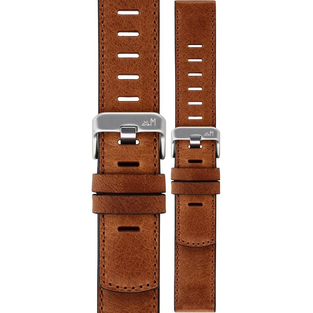 MORELLATO Bit Watch Strap 18mm Light Brown Calf Leather Silver Hardware A01X6084E39041SB18