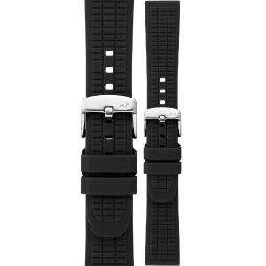 MORELLATO Tanaro Smartwatch Strap 20-18mm Black Silicone Silver Hardware A01X6085187019ST20 - 59681