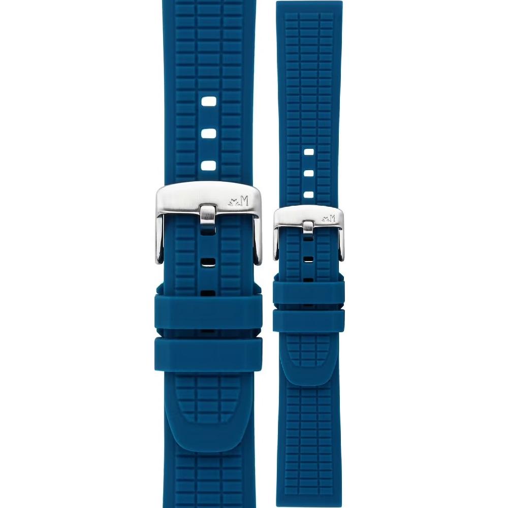 MORELLATO Tanaro Smartwatch Strap 22-20mm Blue Silicone Silver Hardware A01X6085187065ST22