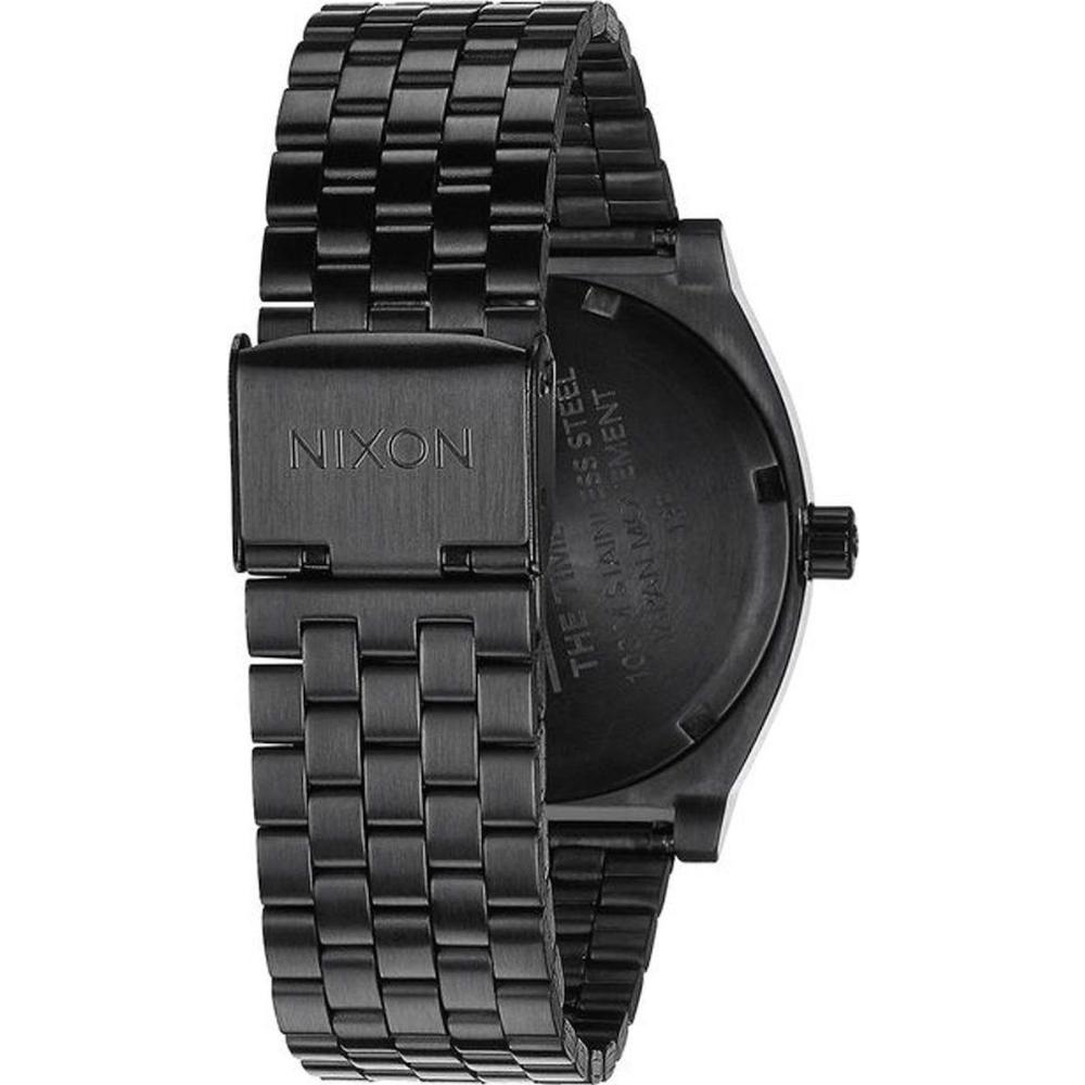 NIXON The Time Teller Three Hands 37mm Black Stainless Steel Bracelet A045-957-00