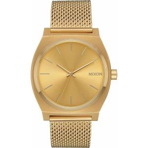 NIXON The Time Teller Milanese Three Hands 37mm Gold Stainless Steel Mesh Bracelet A1187-502-00 - 4182