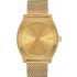 NIXON The Time Teller Milanese Three Hands 37mm Gold Stainless Steel Mesh Bracelet A1187-502-00 - 0