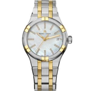 MAURICE LACROIX Aikon Quartz White Pearl Dial with Diamonds 35mm Two Tone Gold Stainless Steel Bracelet AI1106-PVY13-170-1 - 47860