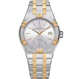 MAURICE LACROIX Aikon Quartz Silver Dial 40mm Two Tone Gold Stainless Steel Bracelet AI1108-PVY13-130-1 - 47858