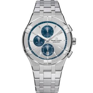 MAURICE LACROIX Aikon Quartz Chronograph Silver Dial 42mm Silver Stainless Steel Bracelet AI1118-SS002-230-1 - 61907