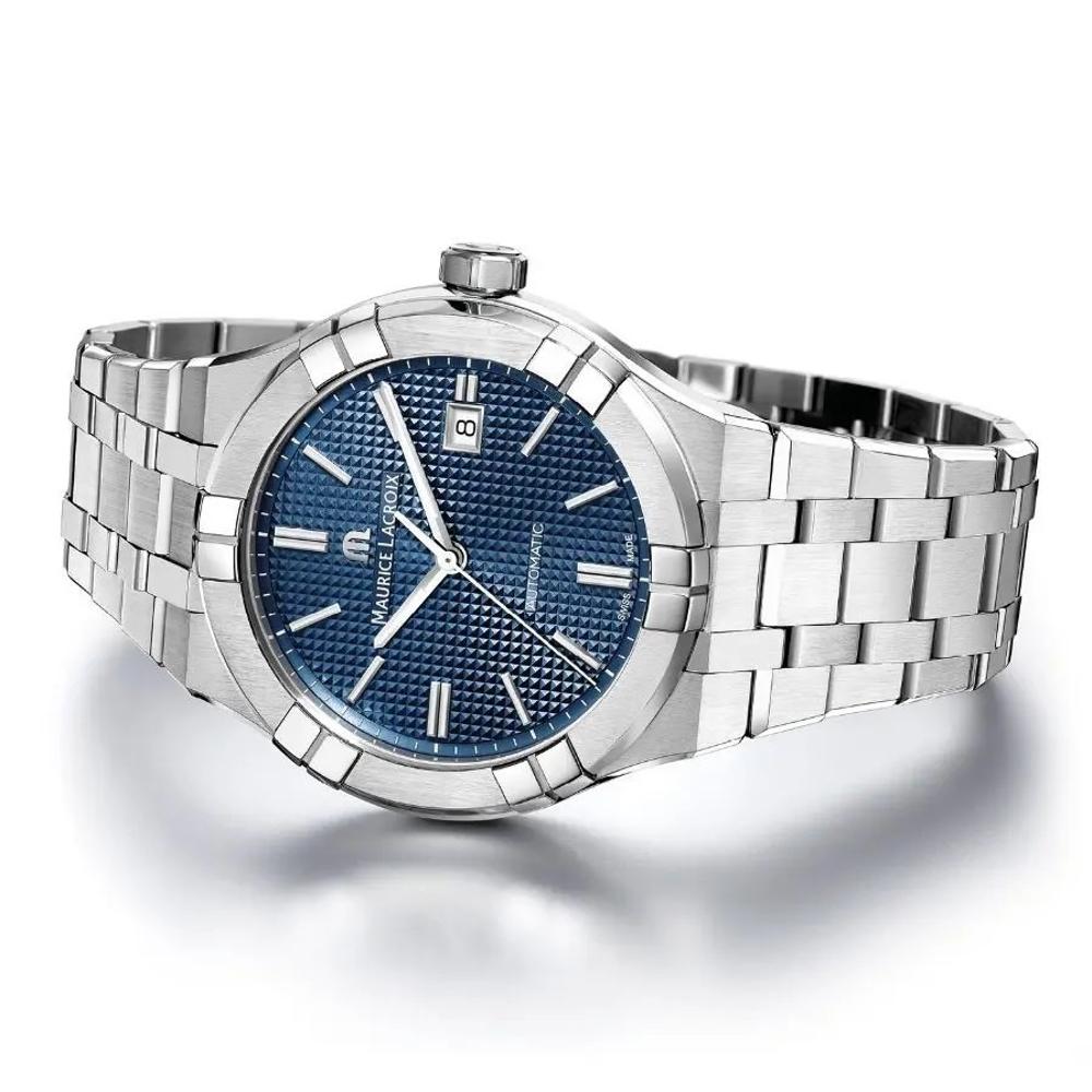 MAURICE LACROIX Aikon Automatic Blue Dial 42mm Silver Stainless Steel Bracelet AI6008-SS002-430-1