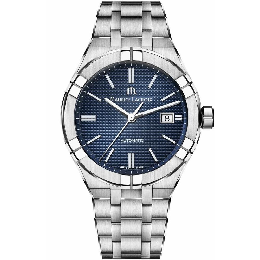 MAURICE LACROIX Aikon Automatic Blue Dial 42mm Silver Stainless Steel Bracelet AI6008-SS002-430-1