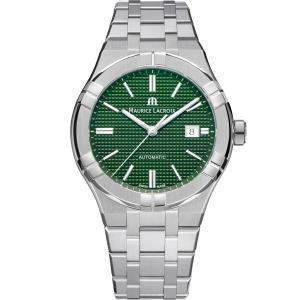 MAURICE LACROIX Aikon Automatic Clous De Paris Motif Green Dial 42mm Silver Stainless Steel Bracelet AI6008-SS002-630-1 - 61899