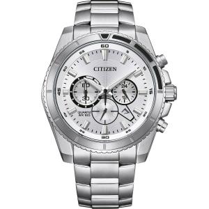 CITIZEN Chronograph Silver Dial 44mm Silver Stainless Steel Bracelet AN8200-50A - 41384