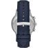 EMPORIO ARMANI Renato 43mm Silver Stainless Steel Blue Leather Strap AR11216-2