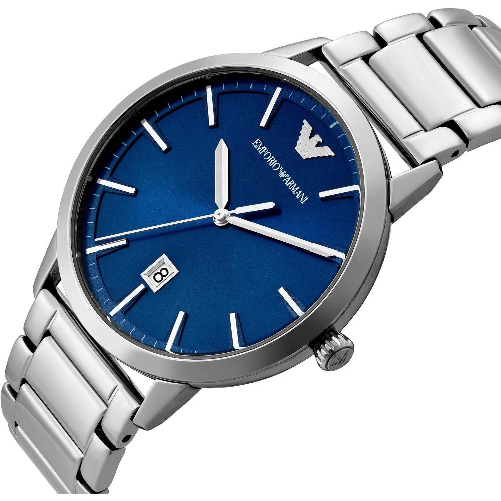 EMPORIO ARMANI Ruggero Blue Dial 43mm Silver Stainless Steel Bracelet AR11311