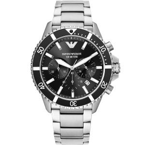 EMPORIO ARMANI Diver Chronograph 43mm Silver Stainless Steel Bracelet AR11360 - 33431