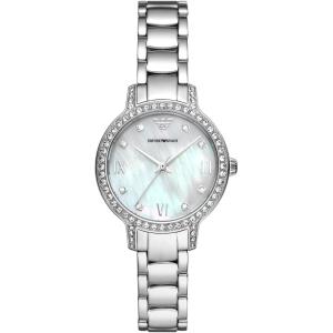 EMPORIO ARMANI Cleo Crystals 32mm Silver Stainless Steel Bracelet AR11484 - 28067