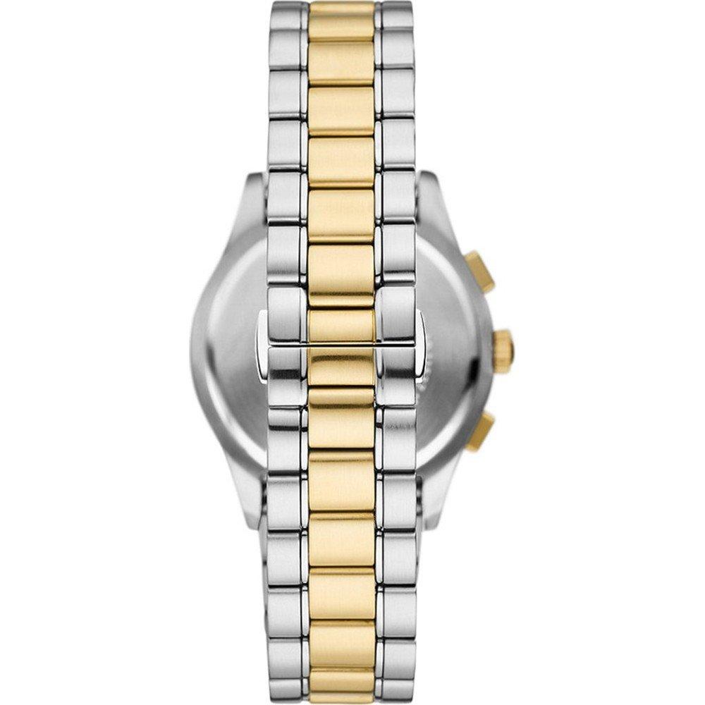 EMPORIO ARMANI Paolo Chronograph 42mm Silver & Gold Stainless Steel Bracelet AR11527