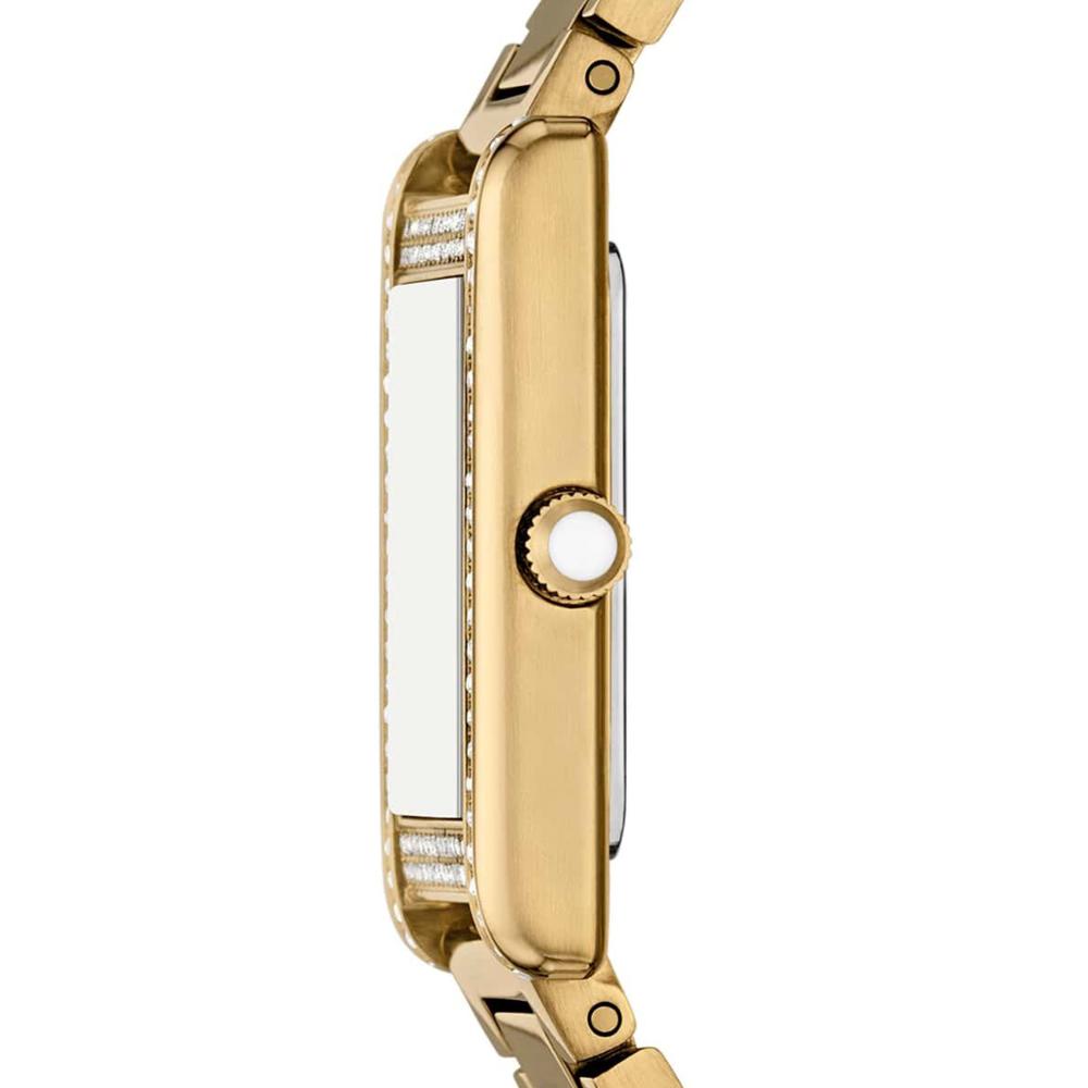 EMPORIO ARMANI Genni White Dial with Crystals 22mm Gold Stainless Steel Bracelet AR11659