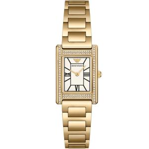 EMPORIO ARMANI Genni White Dial with Crystals 22mm Gold Stainless Steel Bracelet AR11659 - 60704