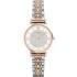 EMPORIO ARMANI Gianni T-Bar White Dial with Stones 32mm Two Tone Rose Gold Stainless Steel Bracelet AR1926 - 0