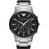 EMPORIO ARMANI Sportivo Chronograph Black Dial 46mm Silver Stainless Bracelet AR2460 - 0