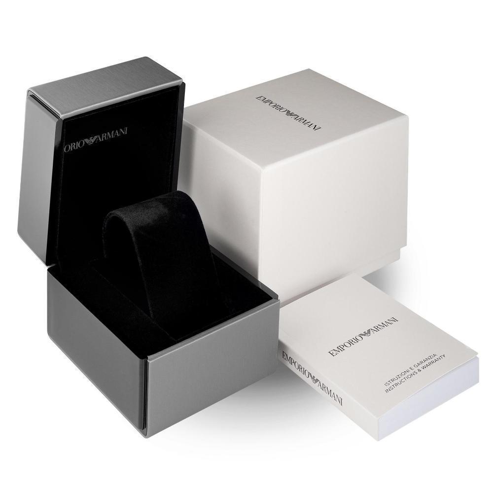 EMPORIO ARMANI Genni White Dial with Crystals 22mm Gold Stainless Steel Bracelet AR11659