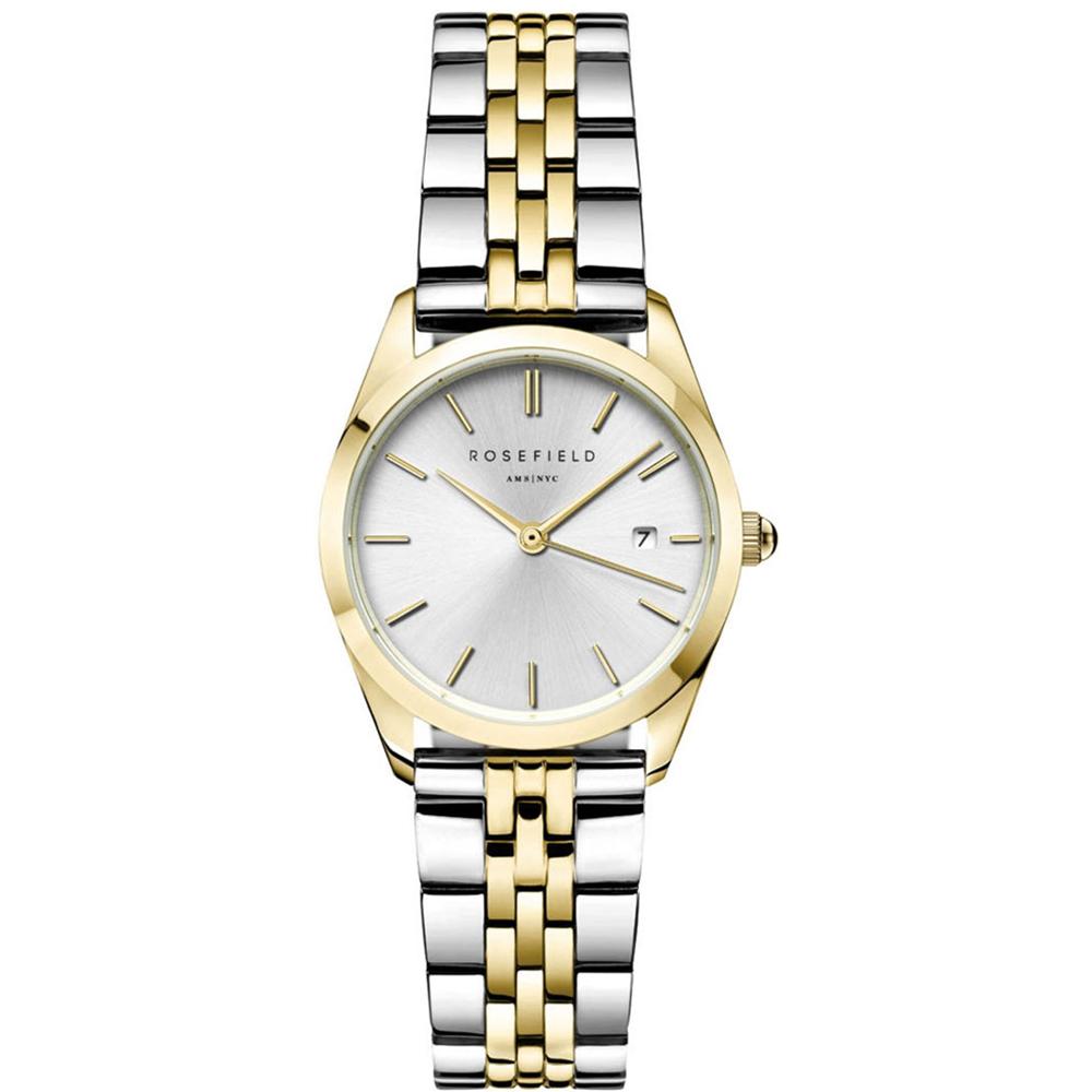 ROSEFIELD The Ace XS Silver Sunray 29mm Two Tone Gold Stainless Steel Bracelet ASDSSG-A16