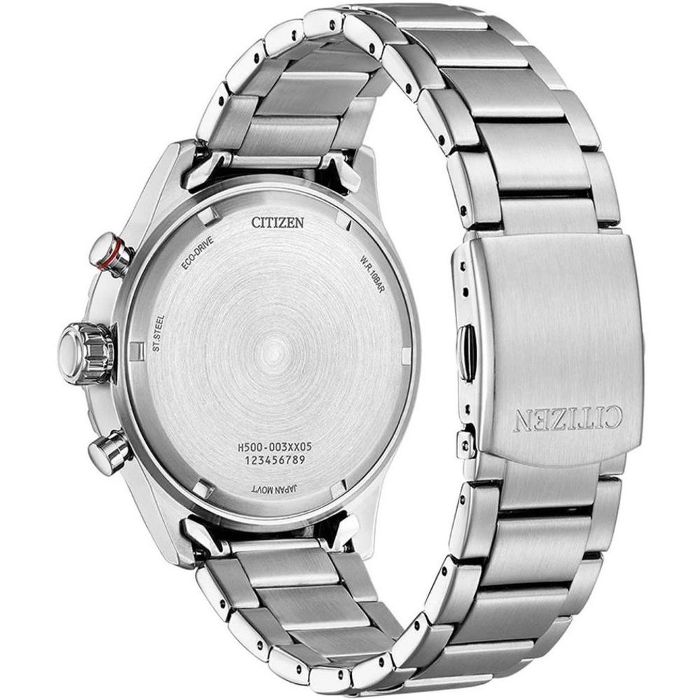 CITIZEN Eco-Drive Chronograph 43.5mm Silver Stainless Steel Bracelet AT2520-89L