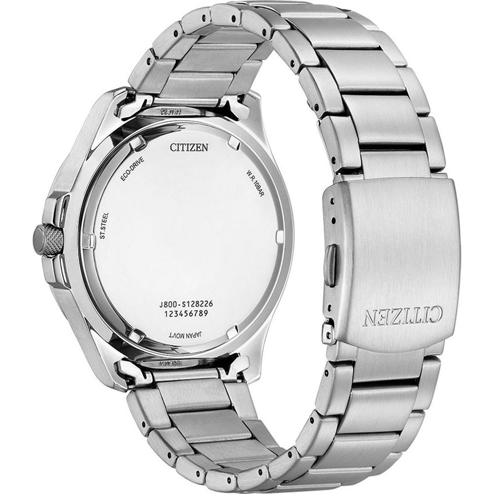 CITIZEN Military Collection Eco-Drive Blue Dial 44mm Silver Stainless Steel Bracelet AW0110-82L