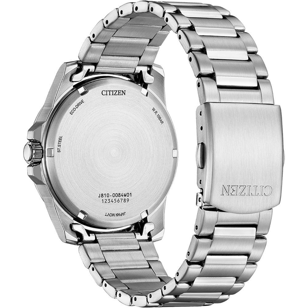 CITIZEN Sporty Marine Eco-Drive Blue Dial 41.5mm Silver Stainless Steel Bracelet AW1810-85L