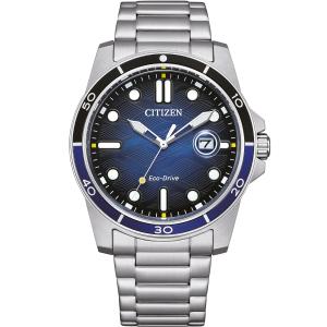 CITIZEN Sporty Marine Eco-Drive Blue Dial 41.5mm Silver Stainless Steel Bracelet AW1810-85L - 46309