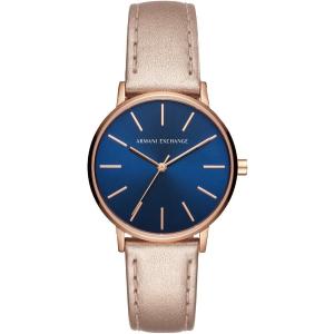 ARMANI EXCHANGE Lola Three Hands 36mm Rose Gold Stainless Steel Rose Gold Leather Strap AX5547 - 10241