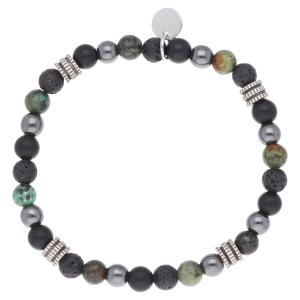 BRACELET Men's LISKA from Stainless Steel with Stones BALI062BR - 55195