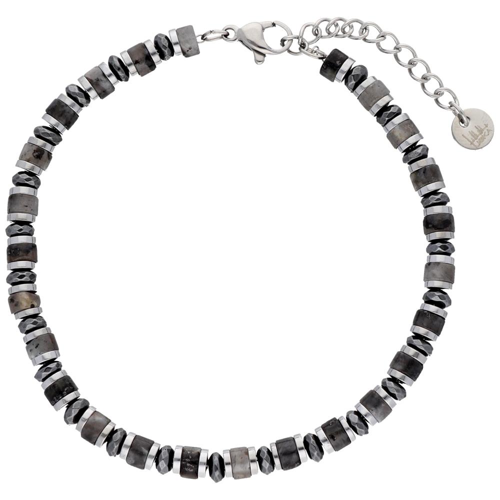 BRACELET Men's LISKA from Stainless Steel with Natural Stones BALI063BR