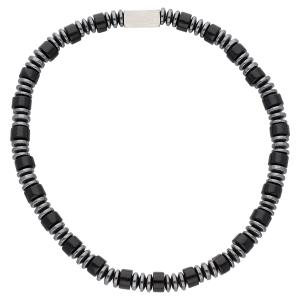 BRACELET Men's LISKA from Stainless Steel with Black Agate BALI064BR-B - 55200