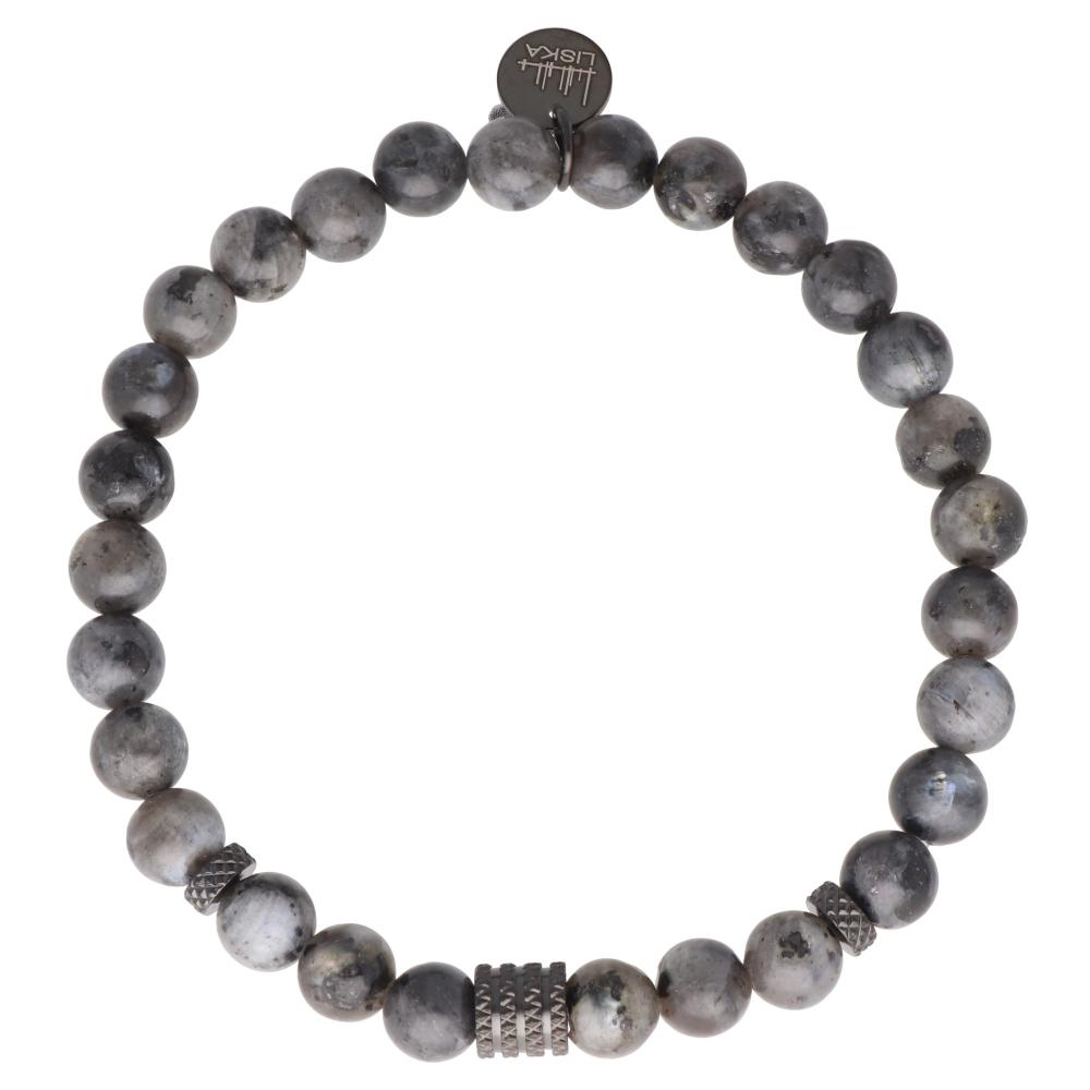 BRACELET Men's LISKA from Stainless Steel with Natural Stones BALI065BR