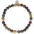 BRACELET Men's LISKA from Stainless Steel with Tiger's Eye Stones and Agate BALI068BR - 0