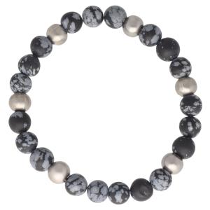 BRACELET Men's LISKA from Stainless Steel with Natural Stones BALI071BR - 55214