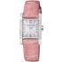 BAUME & MERCIER Diamant 22mm Silver Stainless Steel Pink Leather Strap MOA08667 - 0