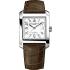 BAUME & MERCIER Hampton 45 x 35mm Silver Stainless Steel Brown Leather Strap MOA08606 - 0
